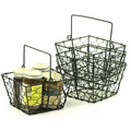 6" Black Wire Square Basket